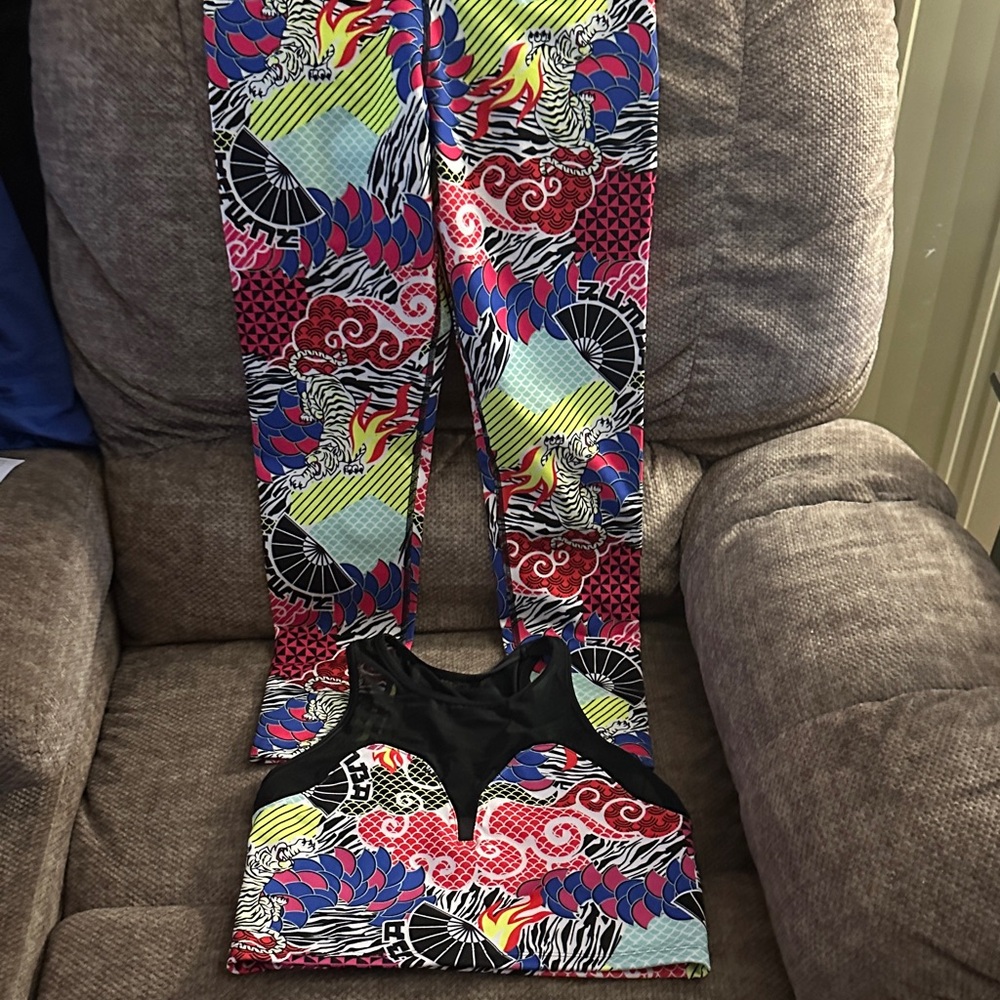 Colorful Kids Leggings and Top Set